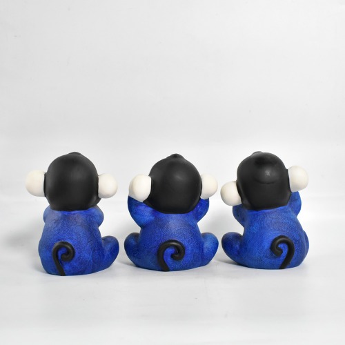 Monkey Monk Laughing Monk Set Of 3 | Small Buddha Statue Monk| Figurine Home Decorative Decorative Showpiece