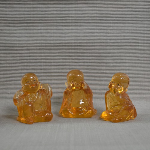 Polyfiber Gandhi Monk Set Of 3 Statue | Buddha Statue Monk| Figurine Home Decorative Showpiece