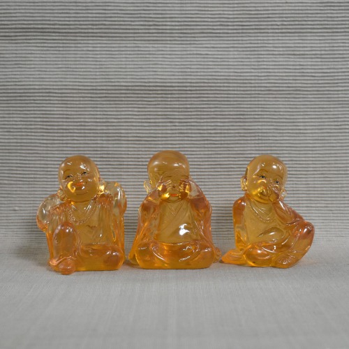 Polyfiber Gandhi Monk Set Of 3 Statue | Buddha Statue Monk| Figurine Home Decorative Showpiece