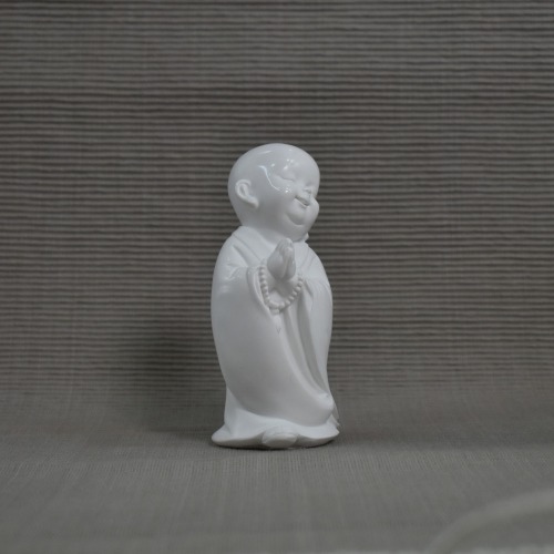 White Monk Namaste Statue Little Monk Buddha | Buddha showpieces | Monk Showpiece