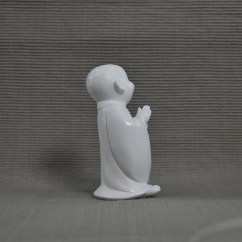 White Monk Namaste Statue Little Monk Buddha | Buddha showpieces | Monk Showpiece