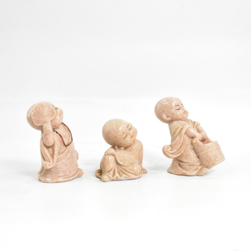 Three Cute Little Monk Buddha Statue | Small Buddha Statue Monk| Figurine Home Decorative Showpiece