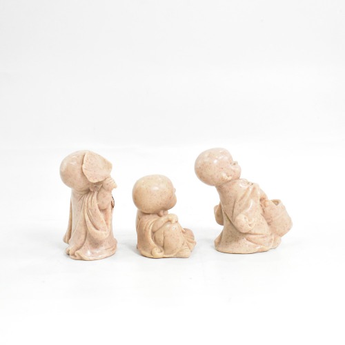 Three Cute Little Monk Buddha Statue | Small Buddha Statue Monk| Figurine Home Decorative Showpiece