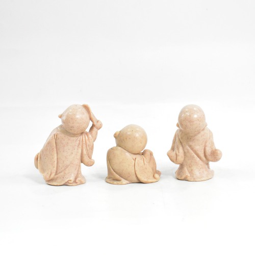 Three Cute Little Monk Buddha Statue | Small Buddha Statue Monk| Figurine Home Decorative Showpiece