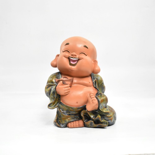 Little Laughing Monk Statue | Buddha Statue Monk| Figurine Home Decorative Showpiece