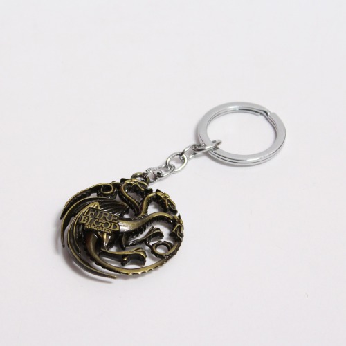 Game of Thrones Gothic Dragon Fire and Blood Keychain