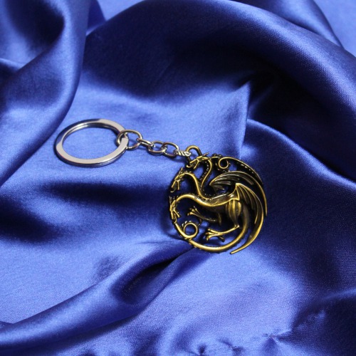 Game of Thrones Gothic Dragon Fire and Blood Keychain