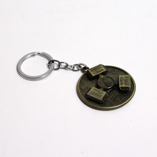 Avenger Thor Hammer Rotating Gold Metal Key Chain