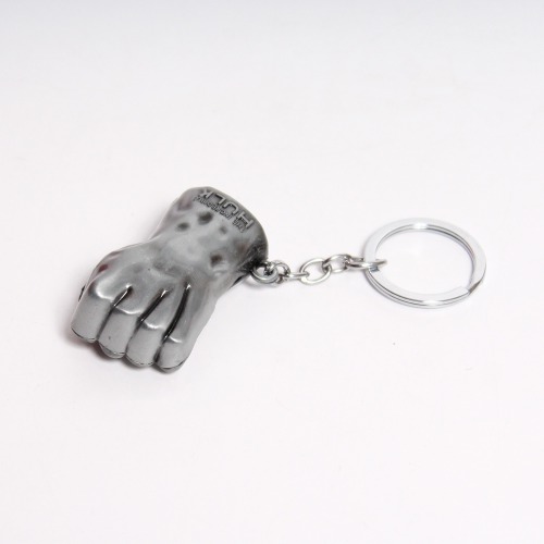 Avengers Super Hero Hulk Hand Fist Punch Silver Key Chain Ring For Fans