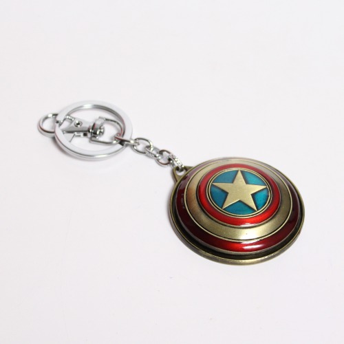 Captain America Spinning Shield Alloy Keychain