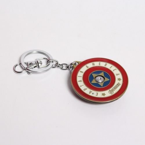 Captain America Spinning Shield Alloy Keychain