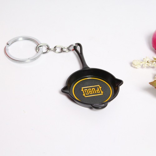 PUBG Frying Pan Metallic Black Keychain