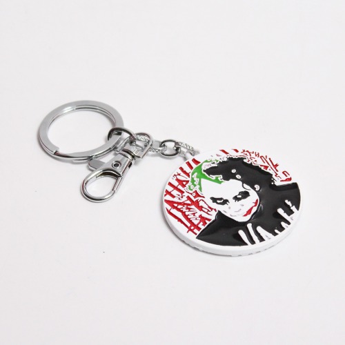 Fancy Joker Metal Keyring Keychain