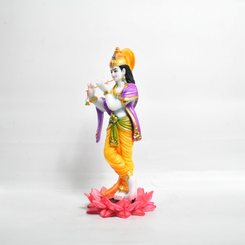 Krishna Standing In Lotus Statue | Decor Your Home | Office And Gift Your Relatives | Showpiece Figurines