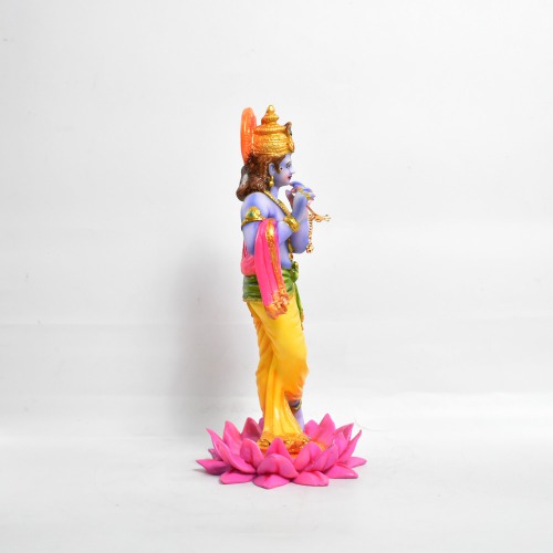 Yellow Dhoti Colour With Pink Shal Krishna Standing Statue| Gift Your Relatives | Showpiece Figurines