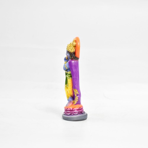 Purple Shal Small Krishna Murti | Multi colour-Idol for Temple Decor |Decor Your Home