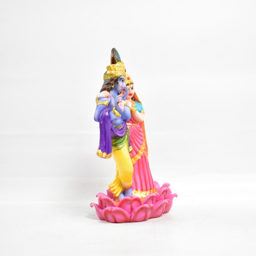 Radha Krishna Standing In Lotus Statue | Krishna Murti Statue Radha Krishna Love Couple Statue Idol