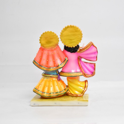 Escon Radha- Krishna Multi colour Murti | Krishna Murti Statue Radha Krishna Love Couple Statue Idol