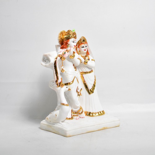 White Colour Radha Krishna Murti | Radha Krishna Idol Statue Showpiece Murti for Home |Decor Your Home