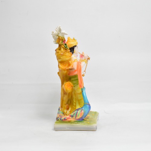 Fiber Radha Krishna Murti With Peacock And Birds Statue | Decor Your Home | Showpiece Figurines