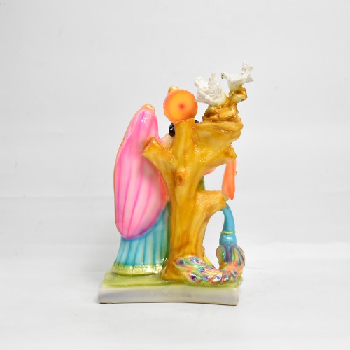 Fiber Radha Krishna Murti With Peacock And Birds Statue | Decor Your Home | Showpiece Figurines