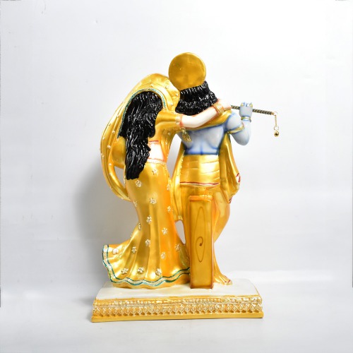 Yellow Colour Big Size Radha Krishna Murti | Decor Your Home | Office And Gift Your Relatives | Showpiece Figurines