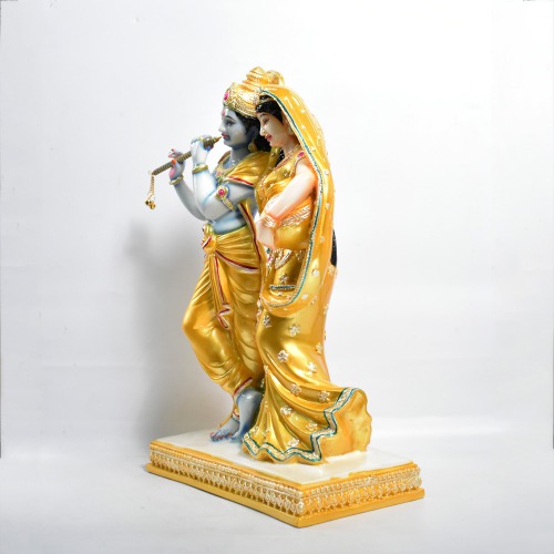 Yellow Colour Big Size Radha Krishna Murti | Decor Your Home | Office And Gift Your Relatives | Showpiece Figurines