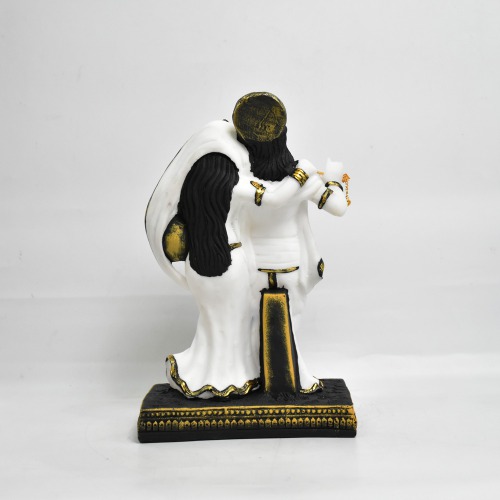 White Colour With Black Shed Radha Krishna Murti | Krishna Murti Statue Radha Krishna Love Couple Statue Idol