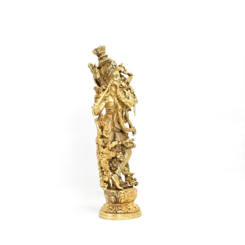 Lord Murli Manohar Krishna Krishna Brass Statue Murti Gift & Home Decor Big Size Statue |Decor Your Home