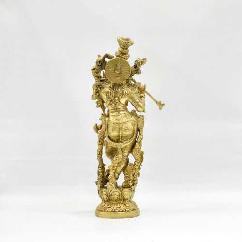 Lord Murli Manohar Krishna Krishna Brass Statue Murti Gift & Home Decor Big Size Statue |Decor Your Home