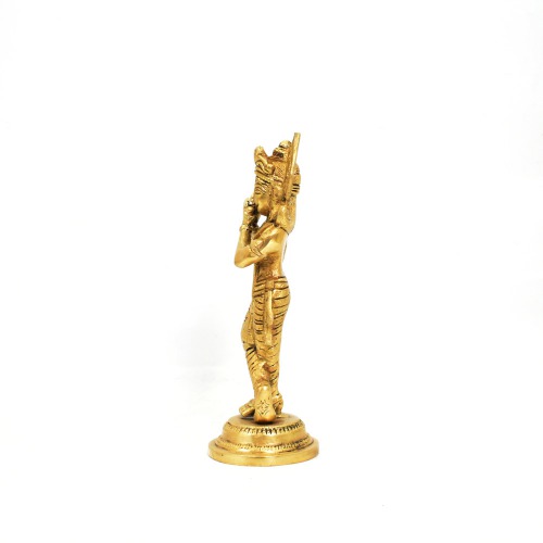 Brass Krishna Standing Statue | Brass Statue Gift & Home Decor | Krishna Brass Statue |Office And Gift Your Relatives