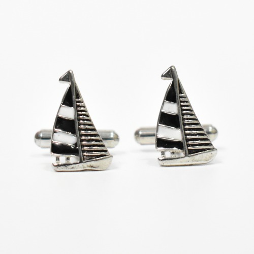 Cufflinks For Men Stainless Steel Boat Design Cuff links With Enamel Finish Cuff links for Men And Boys.