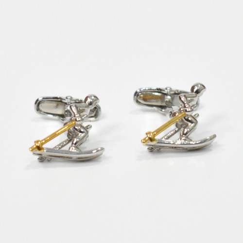 Cufflinks For Men Stainless Steel Silver Cuff links With Enamel Finish Cuff links for Men and Boys.