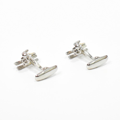 Cufflinks For Men Stainless Steel Silver Cuff links With Enamel Finish Cuff links for Men and Boys.