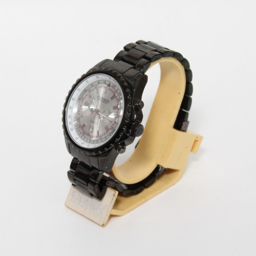 Curren White Dial Black Belt Stainless Steal Strap Watch | Watch for Men & Boys | Wrist Watches Metal for Men