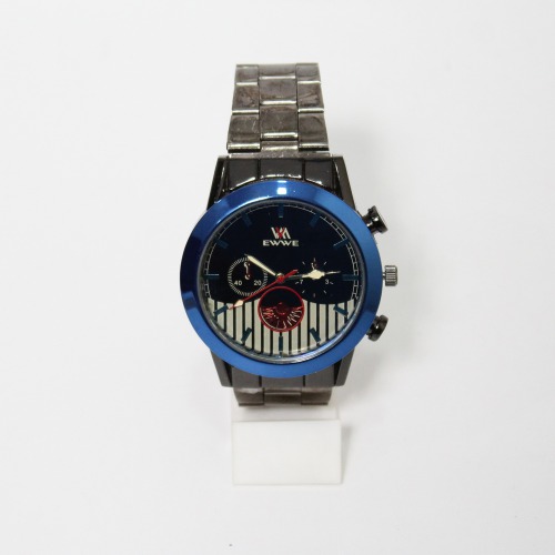 Wrist Blue Dial Silver Stainless Steel Strap Watch | Wrist Watches Metal for Men |Stainless Steel Strap