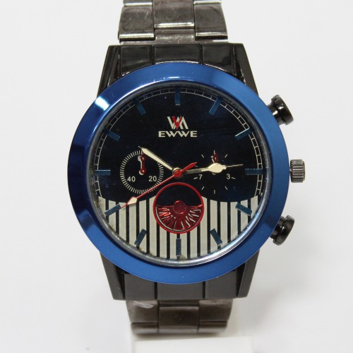 Wrist Blue Dial Silver Stainless Steel Strap Watch | Wrist Watches Metal for Men |Stainless Steel Strap