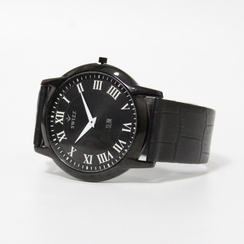 Swiss Black Dial With Black Belt Strap Watch | Watch for Men & Boys | Wrist Watches for Men