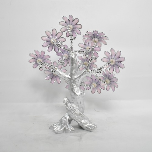 Evil Eye Silver Pink Flower Tree with Adjustable Branches Realistic Redis Flowers For Home Office Decoration