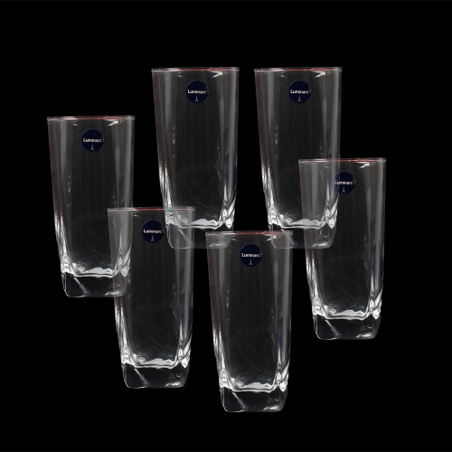 Luminarc Eiffel Glass Tumbler - Set of 6, Clear,