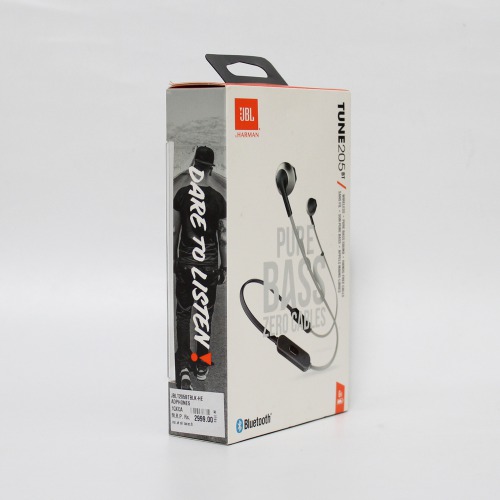 JBL Tune 205BT by Harman Wireless Earbud Headphones with Mic (Black)