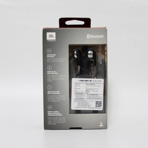 JBL Tune 205BT by Harman Wireless Earbud Headphones with Mic (Black)