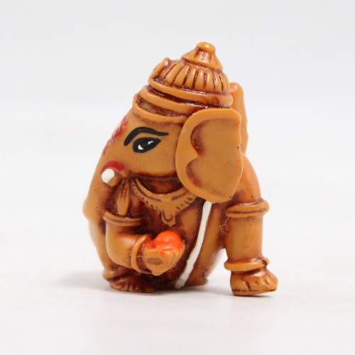 Brown Colour Bal Ganesha Ganpati Modak Design Idol For Car Dashboard Home & Office | Spiritual | Ganesha Murti