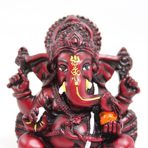 Lord Ganesha Big Ears With Snake Mat Finish With Yellow Shed Idol for Car Dash Board Statue | Decor