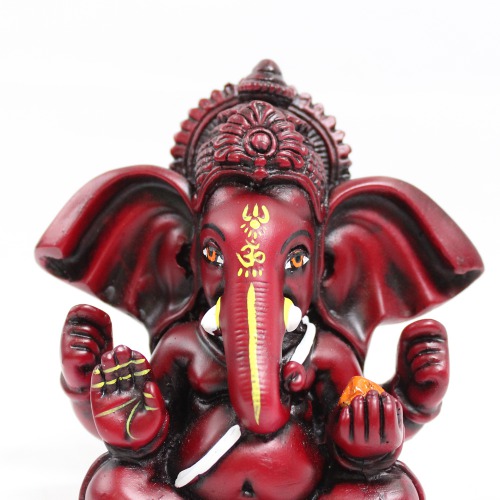 Brown Colour Ganesha Ganpati With Big Ears Sitting Idol For Car Dashboard Home & Office | Ganesha Murti