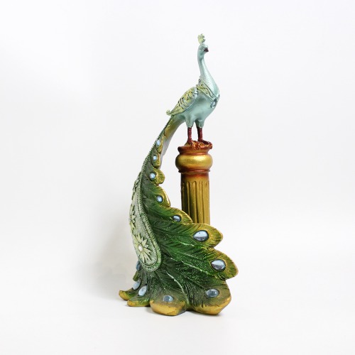 Peacock Standing On Pillar Table Top Decorative Showpiece Beautifully Designed Peacock Home Decor Table