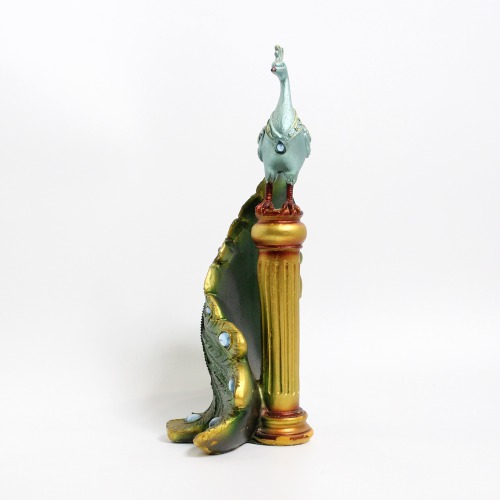 Peacock Standing On Pillar Table Top Decorative Showpiece Beautifully Designed Peacock Home Decor Table