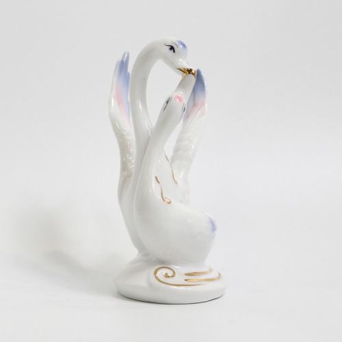 Love Birds Swan Set Pair Of Kissing Duck Ceramic Statue | Love for Romantic | Decor Your Home | Office