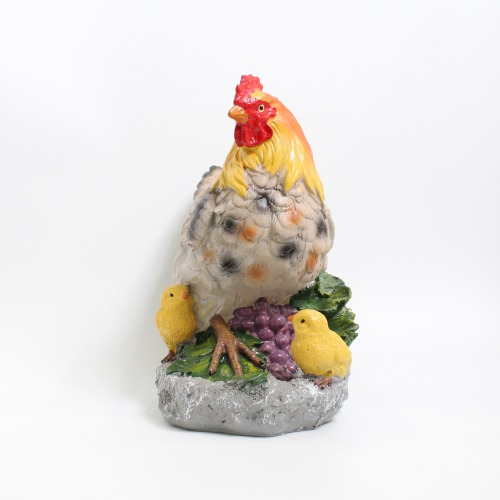 Feng Shui Polyresin Home Decoration Cock Hen Murga Statue for Gift Showpiece