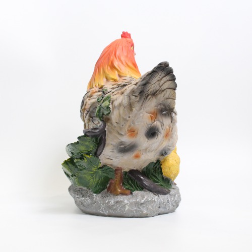 Feng Shui Polyresin Home Decoration Cock Hen Murga Statue for Gift Showpiece
